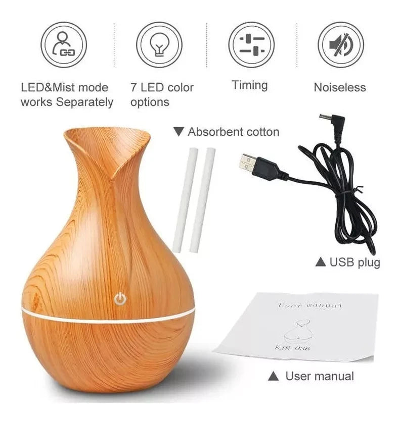 DIFUSOR DE AROMAS 130 ML HUMIDIFICADOR A